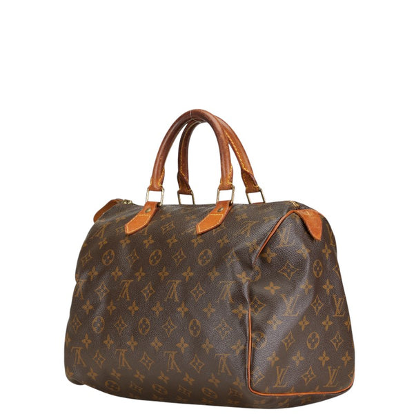 ルイ ヴィトン モノグラム スピーディ30 ハンドバッグ M41526 ブラウン PVC レザー レディース LOUIS VUITTON 【中古】