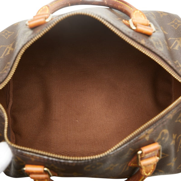 ルイ ヴィトン モノグラム スピーディ30 ハンドバッグ M41526 ブラウン PVC レザー レディース LOUIS VUITTON 【中古】