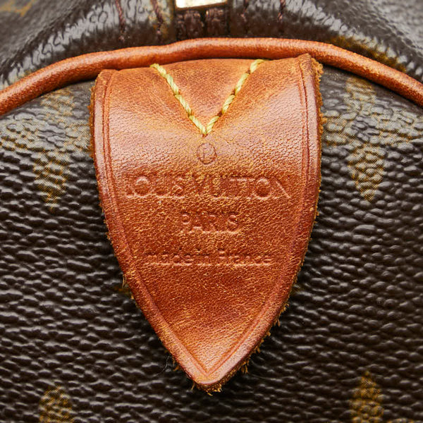 ルイ ヴィトン モノグラム スピーディ30 ハンドバッグ M41526 ブラウン PVC レザー レディース LOUIS VUITTON 【中古】
