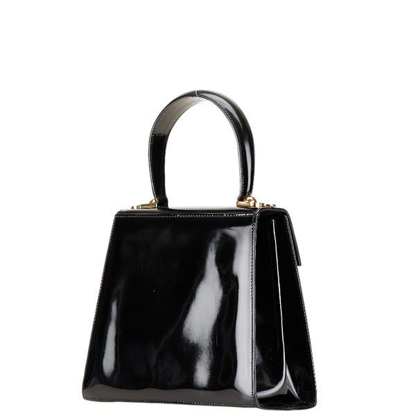 サルヴァトーレフェラガモ ガンチーニ スクエア ハンドバッグ ショルダーバッグ 2WAY BX-212193 ブラック レザー レディース Salvatore Ferragamo 【中古】