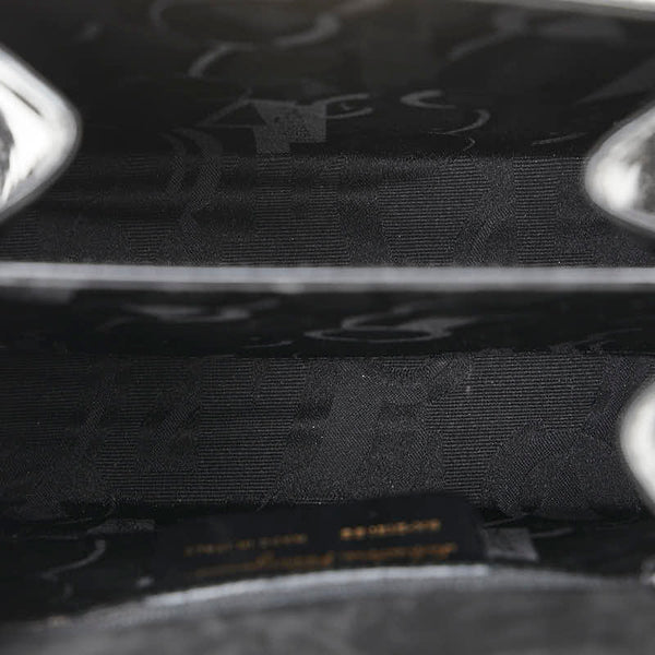 サルヴァトーレフェラガモ ガンチーニ スクエア ハンドバッグ ショルダーバッグ 2WAY BX-212193 ブラック レザー レディース Salvatore Ferragamo 【中古】