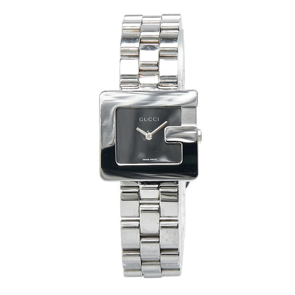 グッチ Gスクエア 腕時計 3600L クオーツ ブラック文字盤 ステンレススチール レディース GUCCI 【中古】