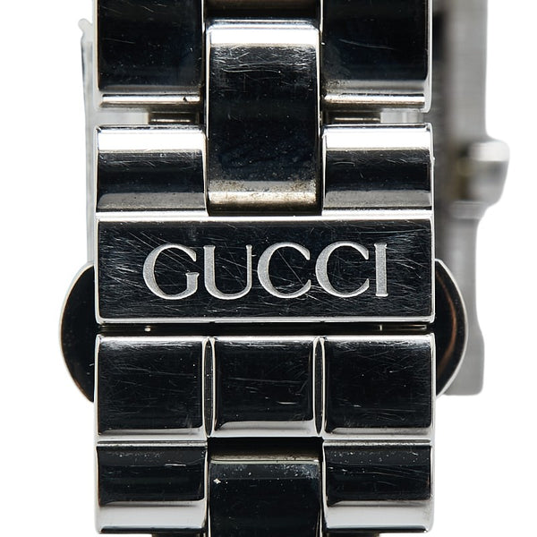 グッチ Gスクエア 腕時計 3600L クオーツ ブラック文字盤 ステンレススチール レディース GUCCI 【中古】