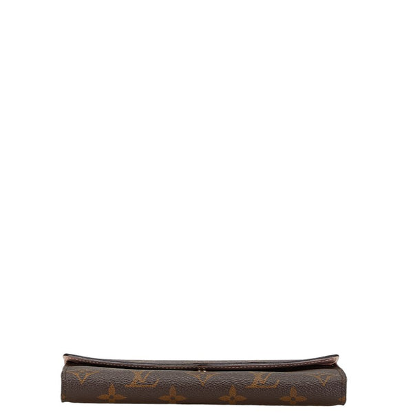 ルイ ヴィトン モノグラム ポルトフォイユ サラ 長財布 M62235 ローズ バレリーヌ ブラウン PVC レディース LOUIS VUITTON 【中古】