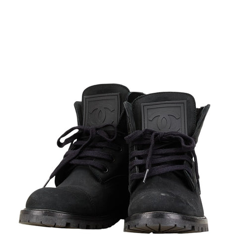 シャネル ココマーク ブーツ サイズ：39 ブラック スウェード レディース CHANEL 【中古】