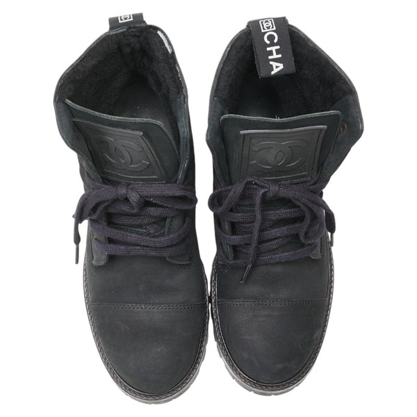 シャネル ココマーク ブーツ サイズ：39 ブラック スウェード レディース CHANEL 【中古】