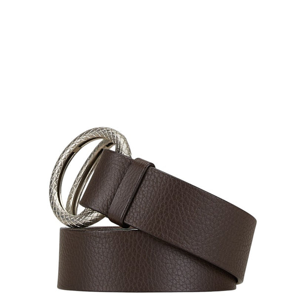 ボッテガヴェネタ ベルト ブラウン シルバー レザー レディース BOTTEGAVENETA 【中古】
