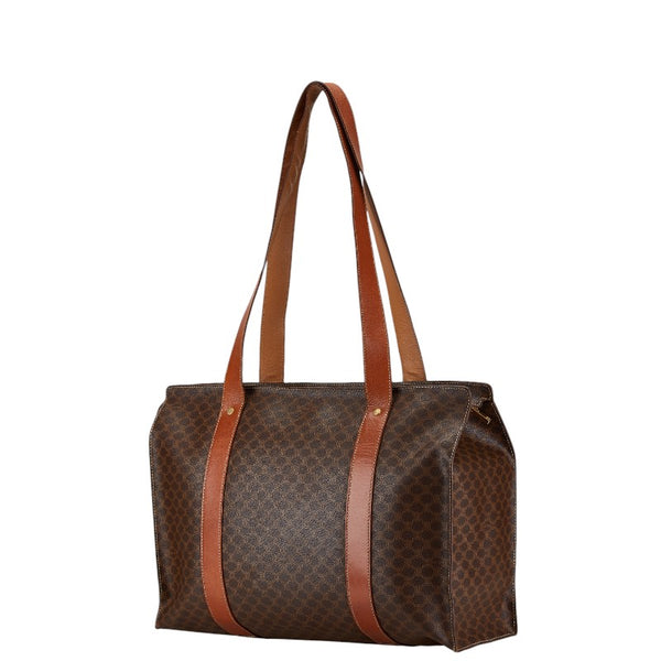 セリーヌ マカダム トートバッグ ショルダーバッグ MC96 ブラウン PVC レザー レディース CELINE 【中古】