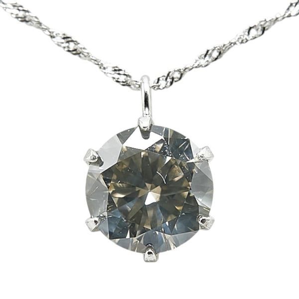 Pt1000 プラチナ Pt850 プラチナ ダイヤ1.1ct プチ ペンダントネックレス レディース 【中古】