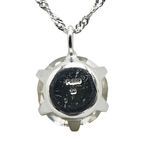 Pt1000 プラチナ Pt850 プラチナ ダイヤ1.1ct プチ ペンダントネックレス レディース 【中古】