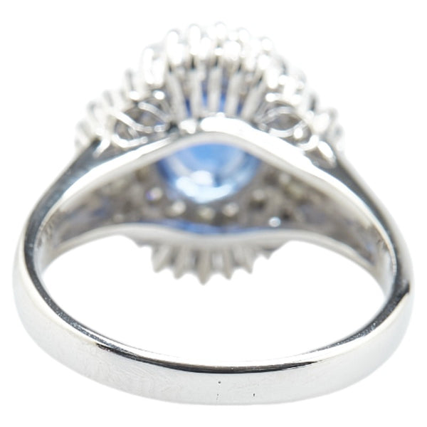 Pt900 プラチナ サファイア2.06ct ダイヤ0.59ct リング 指輪 レディース 14号 【中古】