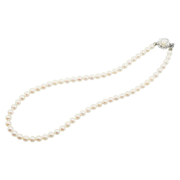 スターリングシルバー アコヤ真珠 アコヤパール6～6.5mm ネックレス レディース 【中古】