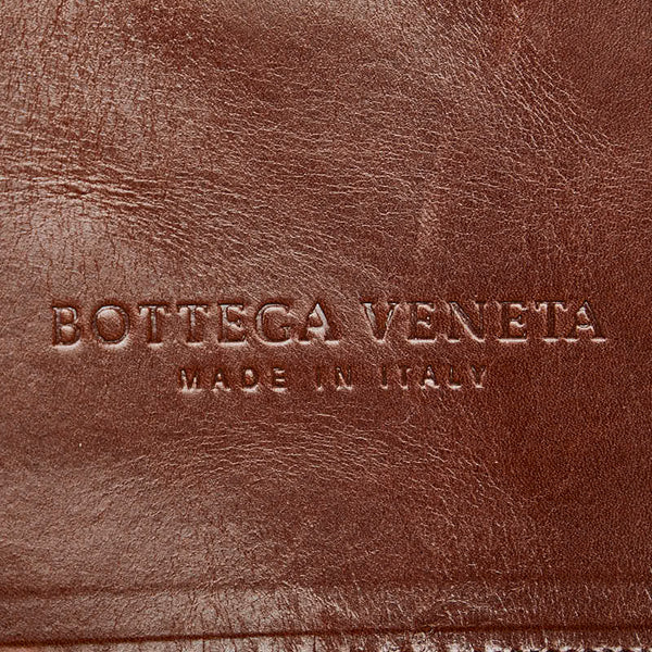 ボッテガヴェネタ イントレチャート ハンドバッグ トートバッグ ブラウン レザー レディース BOTTEGAVENETA 【中古】