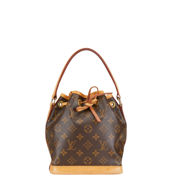 ルイ ヴィトン モノグラム ミニノエ ハンドバッグ M42227 ブラウン PVC レザー レディース LOUIS VUITTON 【中古】