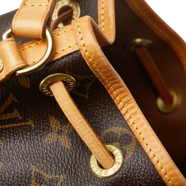 ルイ ヴィトン モノグラム ミニノエ ハンドバッグ M42227 ブラウン PVC レザー レディース LOUIS VUITTON 【中古】