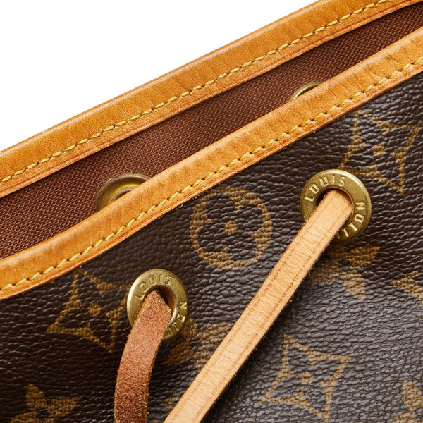 ルイ ヴィトン モノグラム ミニノエ ハンドバッグ M42227 ブラウン PVC レザー レディース LOUIS VUITTON 【中古】