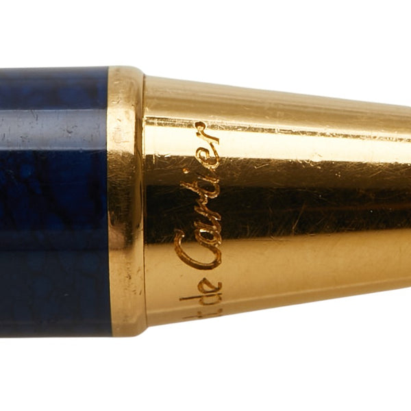 カルティエ マスト ドゥ カルティエ トリニティカラー ボールペン ゴールド ネイビー メッキ レディース CARTIER 【中古】