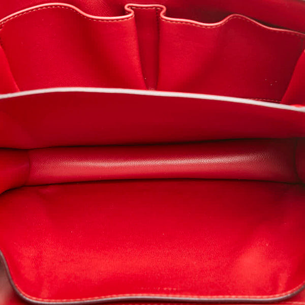 セリーヌ クラシックボックス ショルダーバッグ レッド レザー レディース CELINE 【中古】