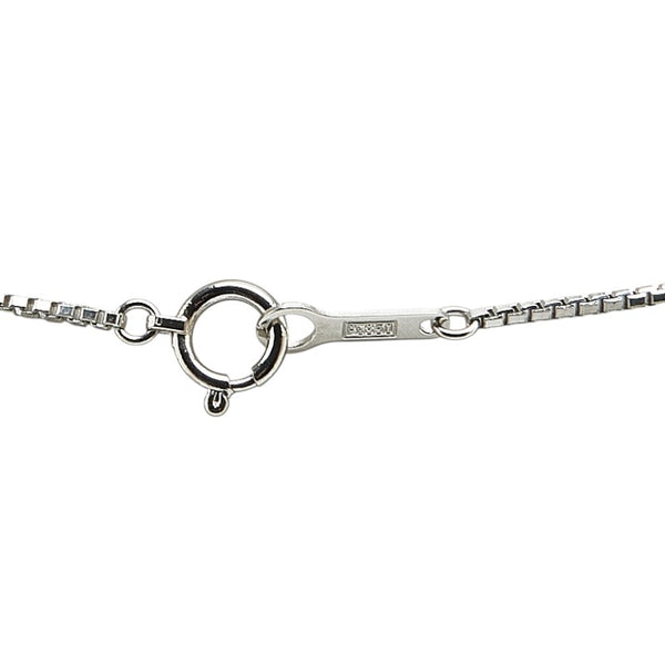 Pt900 プラチナ Pt850 プラチナ エメラルド4.66ct ダイヤ0.52ct ティアドロップ モチーフ ベネチアン チェーン ネックレス レディース 【中古】