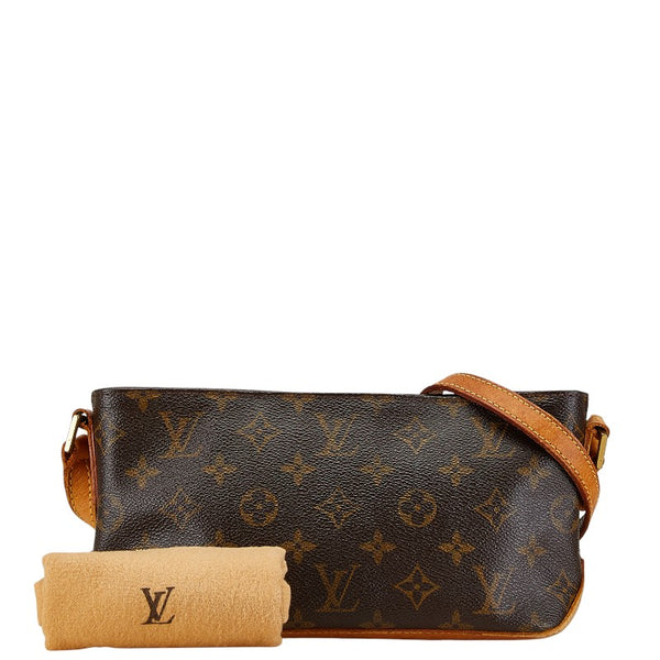 ルイ ヴィトン モノグラム トロター 斜め掛け ショルダーバッグ M51240 ブラウン PVC レザー レディース LOUIS VUITTON 【中古】