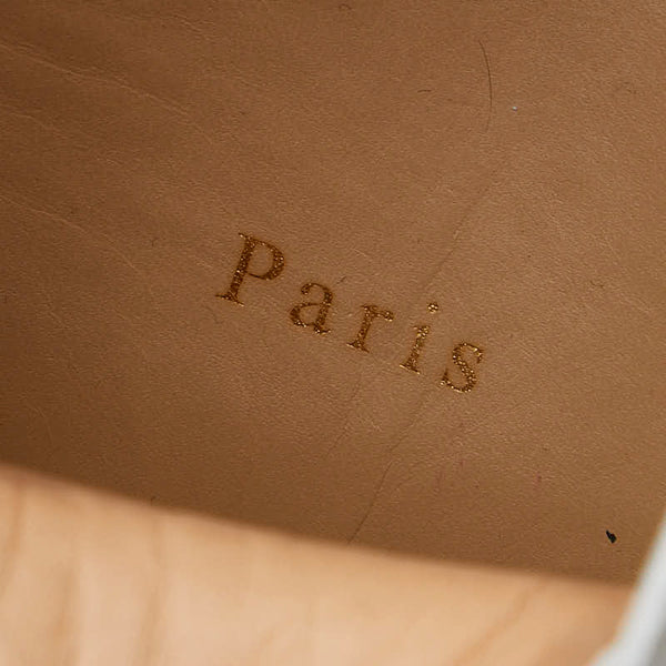 クリスチャンルブタン ハイカット スニーカー サイズ：42 ホワイト ブラウン レッド レザー ビニール メンズ Christian Louboutin 【中古】