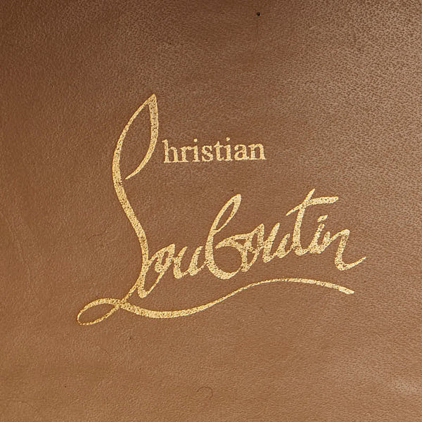 クリスチャンルブタン ハイカット スニーカー サイズ：42 ホワイト ブラウン レッド レザー ビニール メンズ Christian Louboutin 【中古】