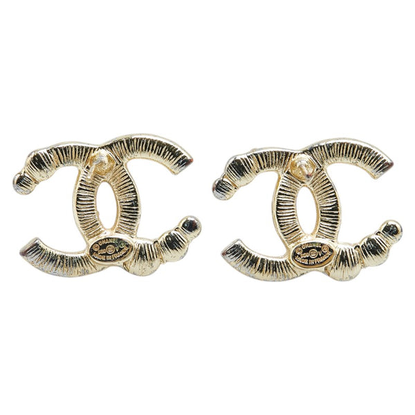 シャネル ココマーク ラインストーン ピアス ゴールド メッキ フェイクパール レディース CHANEL 【中古】