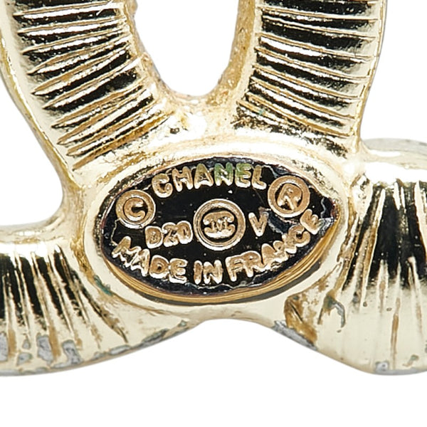 シャネル ココマーク ラインストーン ピアス ゴールド メッキ フェイクパール レディース CHANEL 【中古】