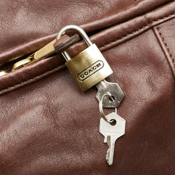 コーチ ボストンバッグ ショルダーバッグ 2WAY 502T ブラウン レザー レディース COACH 【中古】