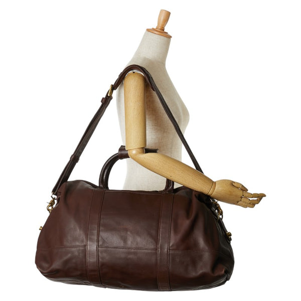 コーチ ボストンバッグ ショルダーバッグ 2WAY 502T ブラウン レザー レディース COACH 【中古】