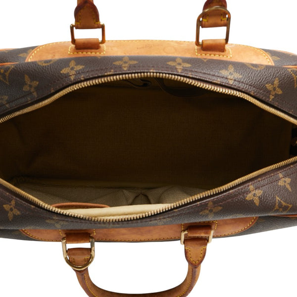ルイ ヴィトン モノグラム ドーヴィル ハンドバッグ M47270 ブラウン PVC レザー レディース LOUIS VUITTON 【中古】