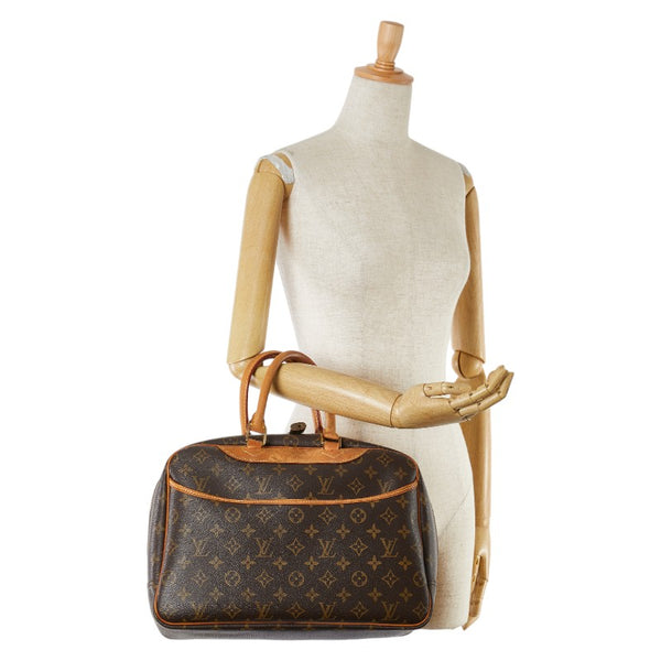 ルイ ヴィトン モノグラム ドーヴィル ハンドバッグ M47270 ブラウン PVC レザー レディース LOUIS VUITTON 【中古】