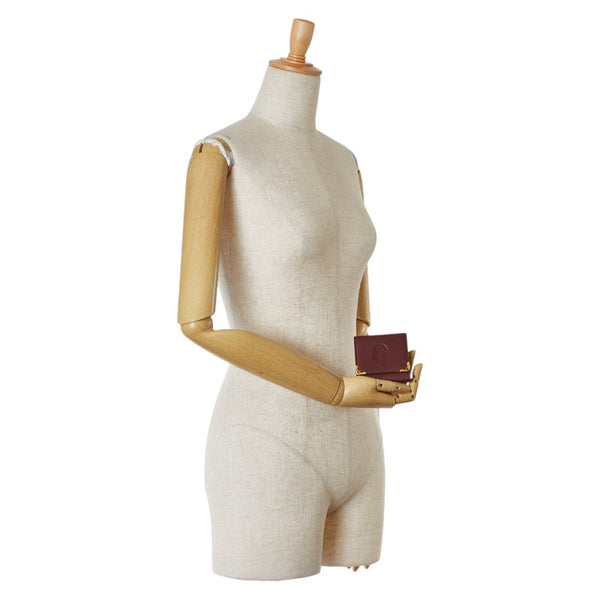 カルティエ マストライン コインケース ボルドー ワインレッド レザー レディース CARTIER 【中古】