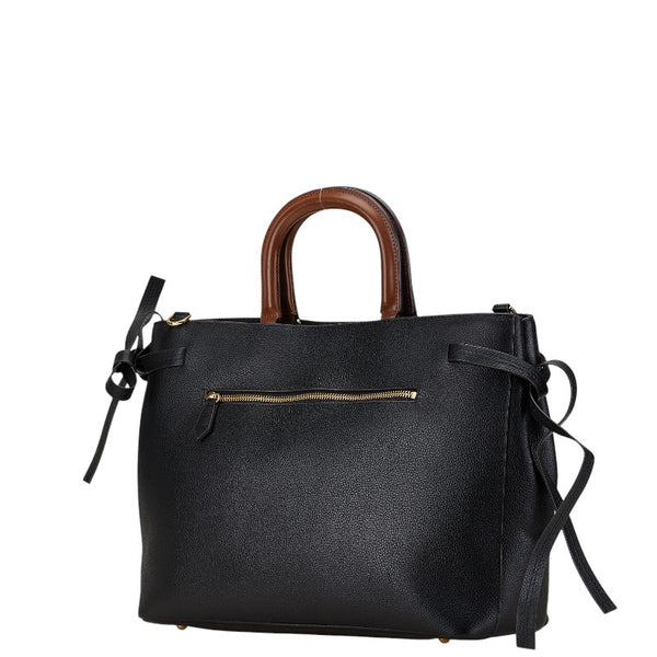 サマンサタバサ ハンドバッグ ショルダーバッグ 2WAY ブラック ブラウン レザー レディース Samantha Thavasa 【中古】