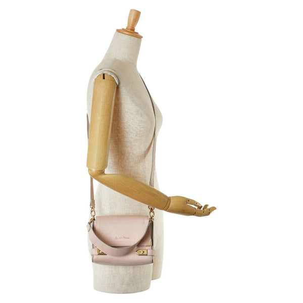 サマンサタバサ エール ハンドバッグ ショルダーバッグ 2WAY ピンク レザー レディース Samantha Thavasa 【中古】