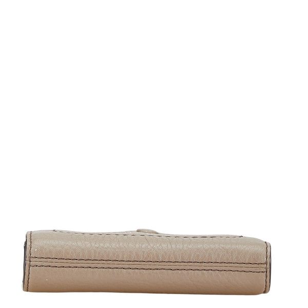マークジェイコブス 二つ折り財布 グレー レザー レディース MARC JACOBS 【中古】