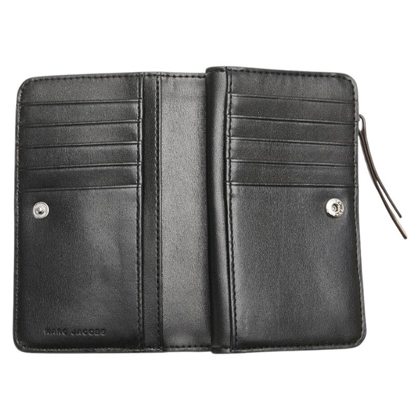 マークジェイコブス 二つ折り財布 グレー レザー レディース MARC JACOBS 【中古】