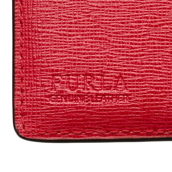 フルラ バビロン サフィアーノ 三つ折り財布 コンパクトウォレット レッド レザー レディース Furla 【中古】