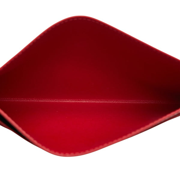 ルイ ヴィトン ダミエ ポシェットフェリシー クラッチバッグ セカンドバッグ N40492 ブラウン レッド PVC レザー レディース LOUIS VUITTON 【中古】