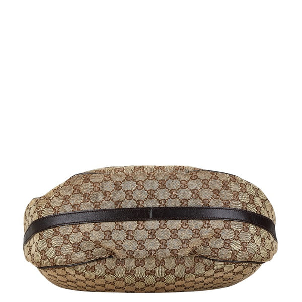 グッチ GGキャンバス ワンショルダーバッグ ハンドバッグ 232945 ベージュ ブラウン キャンバス レザー レディース GUCCI 【中古】