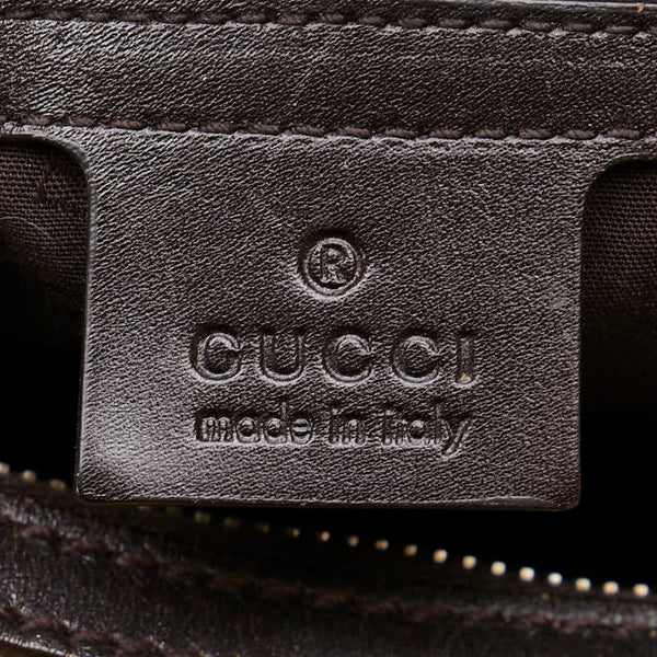 グッチ GGキャンバス ワンショルダーバッグ ハンドバッグ 232945 ベージュ ブラウン キャンバス レザー レディース GUCCI 【中古】