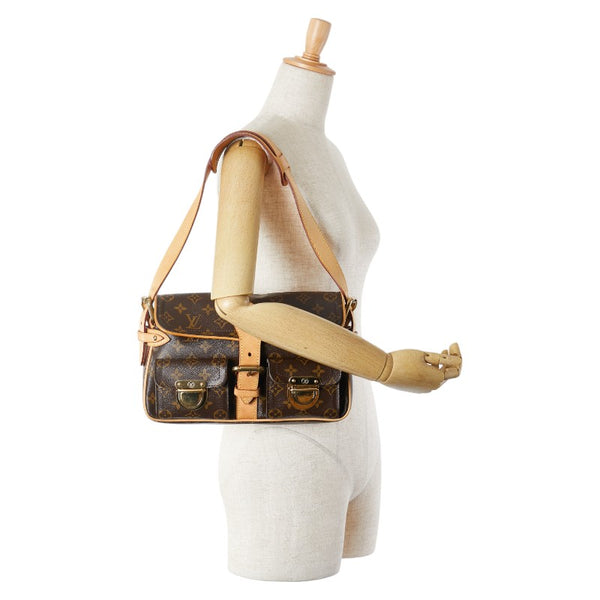 ルイ ヴィトン モノグラム ハドソンPM ショルダーバッグ ハンドバッグ M40027 ブラウン PVC レザー レディース LOUIS VUITTON 【中古】