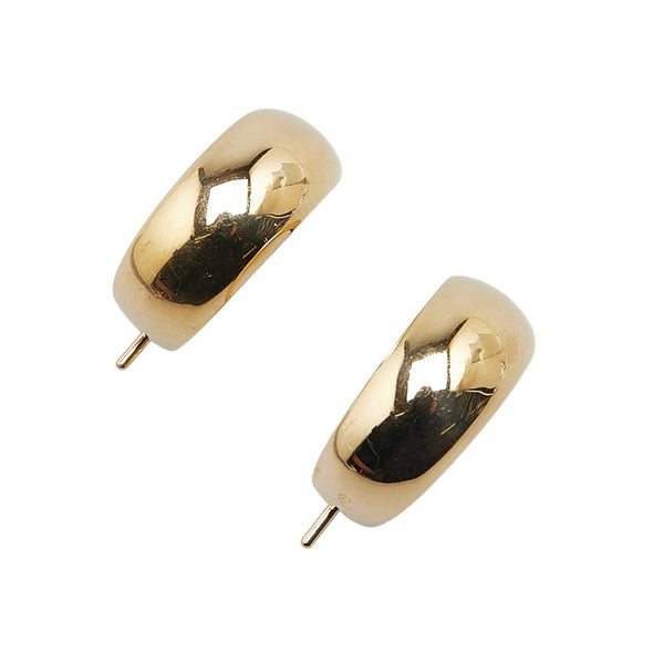 K18YG イエローゴールド フープ ピアス レディース 【中古】