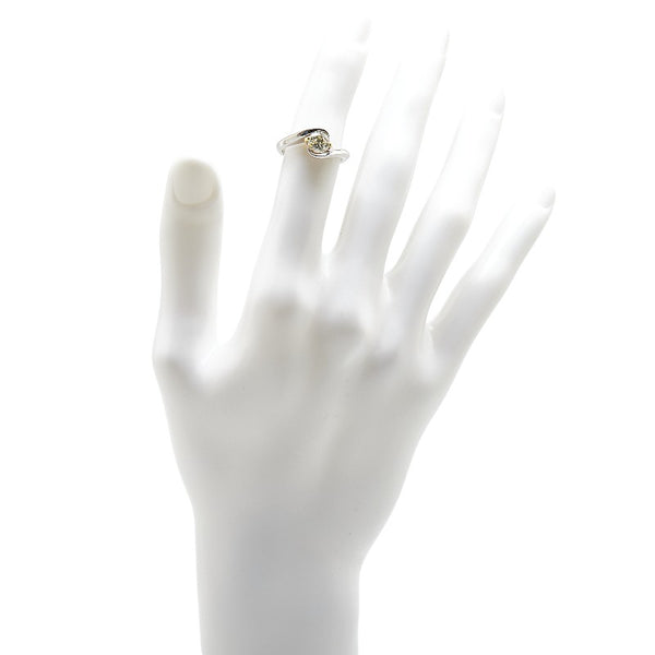 Pt900 プラチナ K18YG イエローゴールド コンビ ダイヤ1.004ct リング 指輪 #51 レディース 11号 【中古】