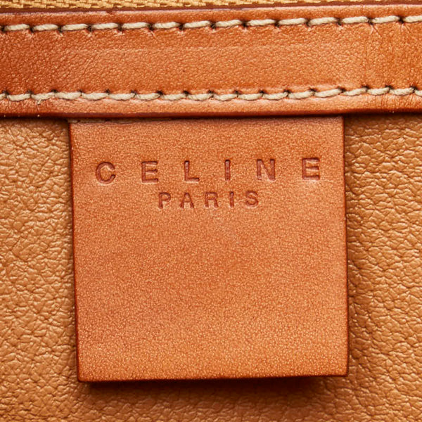 セリーヌ マカダム トートバッグ ブラウン PVC レザー レディース CELINE 【中古】