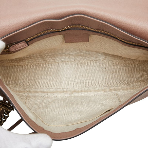 グッチ ソーホー チェーン ショルダーバッグ 336752 ピンク レザー レディース GUCCI 【中古】