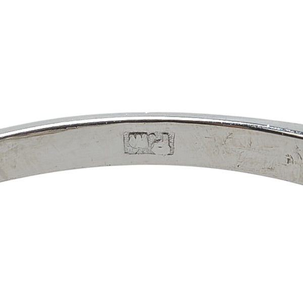 Pt850 プラチナ ダイヤ0.21ct 一文字 リング 指輪 #58 レディース 18号 【中古】