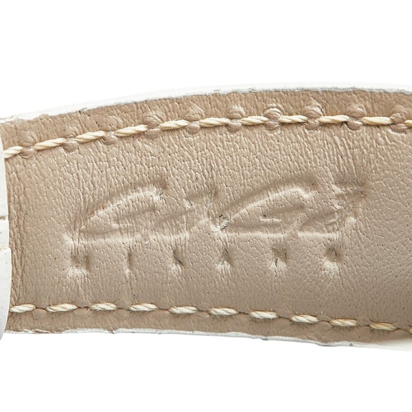 ガガ ミラノ マヌアーレ40 マルチカラー 腕時計 5020 クオーツ ホワイトシェル文字盤 ステンレススチール レザー レディース Gaga Milano 【中古】