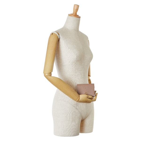 グッチ GGマーモント 二つ折り財布 456126 ベージュ レザー レディース GUCCI 【中古】