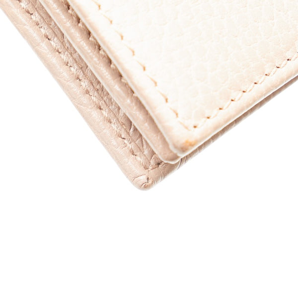 グッチ GGマーモント 二つ折り財布 456126 ベージュ レザー レディース GUCCI 【中古】